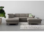Ecksofa SIT & MORE "Maggiore L-Form", braun (schlamm), B:261cm T:224cm, 95% Polyester, 5% Polyamid, Sofas, Ecksofa, wahlweise mit Kopfteilverstellung, Schlaffunktion und Stauraum