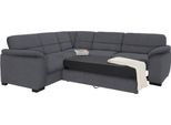 Ecksofa SIT & MORE "Montego L-Form, B: 255 cm", grau (anthrazit), B:255cm H:88cm T:225cm, Luxus-Microfaser (90% Polyester, 10% Polyamid);Struktur (100% Polyester);Luxus-Microfaser ALTARA NUBUCK (100% Polyester), Sofas, Ecksofa, wahlweise mit Schlaffunktion und Schubkasten