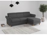 Ecksofa OTTO HOME "Glendale, L-Form", dunkelgrau, B:253cm H:84cm T:166cm, 95% Polyester, 5% Polyamid, Sofas, Ecksofa, inkl. Kopfteilverstellung, wahlweise mit Vorziehsitz und Bettkasten
