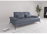 2,5-Sitzer SIT & MORE "Amica, inkl. Sitztiefenverstellung und Armteilverstellung", bunt (graublau), B:202cm H:90cm T:122cm, Sofas, 2 5-Sitzer, wahlweise mit Kopfteilverstellung und Schlaffunktion