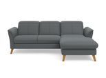 Ecksofa SIT & MORE "Romero L-Form", grau (dunkelgrau), B:245cm H:91cm T:178cm, 100% Polyester, Sofas, Ecksofa, wahlweise mit oder ohne Relax-Funktion, Schlaffunktion, Bettkasten