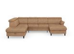 Wohnlandschaft SIT & MORE "Marano U-Form", braun (macciato), B:304cm T:216cm, 100% Polyester, Sofas, Wohnlandschaft, inklusive Kopfteilverstellung, optional Schlaffunktion & Bettkasten