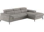 Ecksofa COTTA "Kitty L-Form, B: 242 cm", elephant, B:244cm H:72cm T:166cm, 94% POLYESTER (PES) 6%POLYAMID (PA), Sofas, Ecksofa, mit Kopfteilverstellung, optional Schlaffunktion & Bettkasten