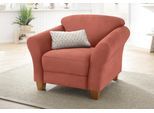 Sessel OTTO HOME "Gotland", orange (terra), B:110cm H:84cm T:89cm, Luxus-Microfaser ALTARA NUBUCK (100% Polyester);90% Polyester/10% Polyamid Luxus-Microfaser (100% Polyester);Struktur (100% Polypropylen), Sessel, Sessel, in drei Bezugsqualitäten