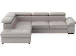 Ecksofa SIT & MORE "Viola, L-Form, Leder, B: 249 cm", beige (light grau), B:249cm H:73cm T:226cm, Sofas, Ecksofa, optional mit Schlaffunktion