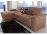 Ecksofa SIT & MORE "Ascara L-Form, B: 251 cm, Boxspring & Federkern", braun, B:251cm H:85cm T:165cm, NaturLEDER (echtes Rindsleder), Korpus in Kunstleder SOFTLUX;Luxus-Microfaser (100% Polyester);Softlux-Kunstleder;Primabelle-Microfaser (100% Polyester), Sofas, Ecksofa, Schlaffunktion optional, frei stellbar, Komfortsitz