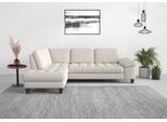 Ecksofa SIT & MORE "Westham L-Form", beige (creme), B:261cm H:88cm T:179cm, 90% Polyester 10%Polyamid, Sofas, Ecksofa, mit Ottomane, mit oder ohne Schlaffunktion, Bettkasten, Verstellung