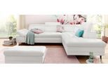Ecksofa SIT & MORE "Limit L-Form", weiß (altweiß), B:275cm H:89cm T:217cm, Kunstleder SOFTLUX;Luxus-Microfaser ALTARA NUBUCK (100% Polyester);Struktur (100% Polyester), Sofas, Ecksofa, wahlweise mit Schlaffunktion und Bettkasten
