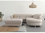 Ecksofa SIT & MORE "Apulia L-Form", grau (elephant), B:250cm H:78cm T:212cm, Webstoff (100% Polyester);Struktur weich (90% Polyester, 10% Polyamid);Luxus-Micofaser Euphoria (100% Polyester);Samtoptik (100% Polyester), Sofas, Ecksofa, wahlweise Schlaffunktion, Bettkasten und Kopf- und Armteilverstellung