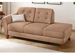 Recamiere OTTO HOME "Trondheim", braun, B:194cm H:89cm T:92cm, Luxus-Microfaser Lederoptik (100% Polyester);Struktur weich ( 97% Polyester, 3% Baumwolle);Luxus-Microfaser ALTARA NUBUCK (100% Polyester), Sofas, Recamiere, freistehend, mit Federkern, Knopfheftung im Rücken