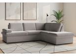 Ecksofa SIT & MORE "Moreno L-Form, B: 238 cm", grau, B:238cm H:82cm T:202cm, 100% Polyester, Sofas, Ecksofa, mit Armteilverstellung, optional Schlaffunktion