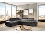 Ecksofa SIT & MORE "Valantine L-Form, B: 272 cm, Leder, mit Arm- und Kopfteilverstellung", braun (mocca), B:272cm H:73cm T:226cm, Sofas, Ecksofa, mit Schlaffunktion, Komfortsofa, modern