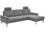 Ecksofa DIE PLANBAR "PP-LA24075 L-Form, Breite 286 cm", cyber grau, B:286cm T:178cm, 100% recyceltes Polyester, Sofas, Ecksofa, opt. mit Kopfstützen, Schlaffunktion, mot. Ottomane, Sitztiefenverst.