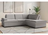 Ecksofa SIT & MORE "Moreno L-Form, B: 238 cm", grau (hellgrau), B:238cm H:82cm T:202cm, 95% Polyester, 5% Polyamid, Sofas, Ecksofa, mit Armteilverstellung, optional Schlaffunktion