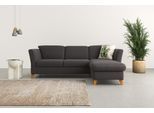 Ecksofa HOME AFFAIRE "Trelleborg L-Form", grau (fango), B:249cm H:86cm T:162cm, 100% Polyester, Sofas, Ecksofa, Federkern-Polsterung, wahlweise mit Schlaffunktion und Bettkasten