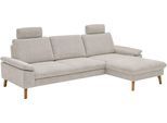 Ecksofa DIE PLANBAR "PP-LA24075 L-Form, Breite 286 cm", cyber ecru, B:286cm T:178cm, 100% recyceltes Polyester, Sofas, Ecksofa, opt. mit Kopfstützen, Schlaffunktion, mot. Ottomane, Sitztiefenverst.