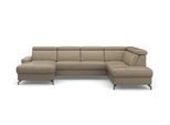 Wohnlandschaft SIT & MORE "Scarlett U-Form", beige, B:333cm T:226cm, Sofas, Wohnlandschaft, inklusive Kopfteilverstellung, optional Schlaffunktion & Bettkasten