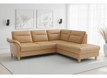Ecksofa SIT & MORE "Pamela L-Form, Leder, B: 218 cm", grau (cappuccino), B:218cm H:90cm T:212cm, Sofas, Ecksofa, optional Armteilverstellung, Schlaffunktion & Bettkasten