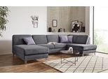 Wohnlandschaft SIT & MORE "Clio U-Form", grau, B:319cm H:89cm T:190cm, Sofas, Wohnlandschaft, wahlweise mit Schlaffunktion und Bettkasten, inklusive Federkern