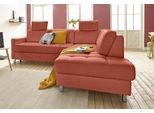 Ecksofa SIT & MORE "Pablo L-Form", orange (terra), B:233cm H:80cm T:196cm, Luxus-Microfaser ALTARA NUBUCK (100% Polyester) / Struktur fein (100% Polyester);Luxus-Microfaser ALTARA NUBUCK (100% Polyester) / Struktur (90% Polyester, 10% Polyamid), Sofas, Ecksofa, wahlweise mit Schlaffunktion und Bettkasten