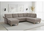 Wohnlandschaft SIT & MORE "Pamela U-Form, B: 292 cm, optional Schlaffunktion & Armteilverstellung", beige (taupe), B:292cm H:90cm T:212cm, 100% Polyester, Sofas, Wohnlandschaft, mit Federkern