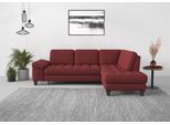 Ecksofa SIT & MORE "Westham L-Form", rot (bordeaux), B:261cm H:88cm T:179cm, 100% Polyester, Sofas, Ecksofa, mit Ottomane, mit oder ohne Schlaffunktion, Bettkasten, Verstellung