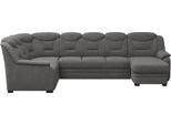 Wohnlandschaft COTTA "Marcus U-Form", grau (anthrazit), B:330cm H:99cm T:211cm, 100% Polyester, Sofas, Wohnlandschaft, wahlweise mit Schlaffunktion & Stauraum