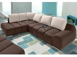 Ecksofa OTTO HOME "Bono L-Form", orange (dunkelbraun, creme), B:267cm H:90cm T:214cm, Luxus-Microfaser ALTARA NUBUCK (100% Polyester);Luxus-Microfaser ALTARA NUBUCK (100% Polyester);Samtstruktur (95% Polyester, 5% Polyamid), Sofas, Ecksofa, mit Ottomane, wahlweise mit Schlaffunktion