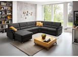 Wohnlandschaft DIE PLANBAR "ZE-EM16033 U-Form, Breite 330 cm", grau (mammut anthrazit), B:330cm T:262cm, 100% Polyester, Sofas, Wohnlandschaft, wahlweise mit Kopfstützen und Schlaffunktion
