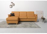 Ecksofa HOME AFFAIRE "Palmera L-Form, B: 244 cm - OTTO. Verlässliche Qualität.", gelb (curry), B:244cm H:89cm T:163cm, Luxus-Microfaser (100% Polyester);Struktur (100% Polyester);Luxus-Microfaser in Lederoptik (100% Polyester), Sofas, Ecksofa, optional Schlaffunktion & Bettkasten, Federkern