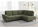 Ecksofa SIT & MORE "Chelsea L-Form, B: 264 cm, mit Armteil-& Sitztiefenverstellung", grün (olive), B:249cm H:89cm T:190cm, 100% Polyester, Sofas, Ecksofa, optional Schlaffunktion und Bettkasten