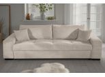 Schlafsofa COLLECTION AB "Kreta, B: 248 cm, Liegefl. 137x195 cm", beige, B:248cm H:43cm T:87cm, 100%Polyester, Sofas, Schlafsofa, Schlaffunktion, Bettkasten & 2 Zierkissen, optional mit Topper
