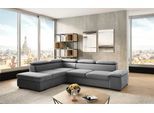 Ecksofa SIT & MORE "Alcudia L-Form", grau, B:272cm H:73cm T:226cm, 100% Polyester, Sofas, Ecksofa, mit Armteilverstellung, optional Kopfteilverstellung & Schlaffunktion