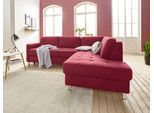 Ecksofa SIT & MORE "Pablo L-Form", rot (bordeaux), B:233cm H:80cm T:196cm, Luxus-Microfaser ALTARA NUBUCK (100% Polyester) / Struktur fein (100% Polyester);Luxus-Microfaser ALTARA NUBUCK (100% Polyester) / Struktur (90% Polyester, 10% Polyamid), Sofas, Ecksofa, wahlweise mit Schlaffunktion und Bettkasten