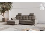 Ecksofa SIT & MORE "Zora", braun (schlamm), B:262cm H:92cm T:164cm, 100% Polyester, Sofas, Ecksofa, wahlweise mit Schlaffunktion und Bettkasten