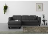 Ecksofa SIT & MORE "Belluci L-Form", grau (anthrazit), B:247cm H:85cm T:170cm, Sofas, Ecksofa, inklusive Federkern, wahlweise mit Schlaffunktion und Bettkasten