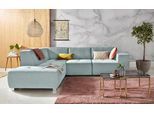 Ecksofa OTTO HOME "Sapporo L-Form", blau (aqua), B:272cm H:78cm T:222cm, Struktur fein (100% Polyester);Luxus-Microfaser weich (90% Polyester, 10% Polyacryl);Struktur imprägniert (100% Polyester), Sofas, Ecksofa, wahlweise Schlaffunktion oder Sitztiefenverstellung, Federkern
