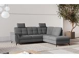 Ecksofa SIT & MORE "Zora", grau, B:244cm H:92cm T:212cm, 90% Polyester 10% Polyamid, Sofas, Ecksofa, wahlweise mit Schlaffunktion und Bettkasten
