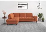 Ecksofa SIT & MORE "Westham L-Form", orange (terra), B:261cm H:88cm T:179cm, 90% Polyester 10%Polyamid, Sofas, Ecksofa, mit Ottomane, mit oder ohne Schlaffunktion, Bettkasten, Verstellung