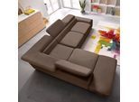 Ecksofa SIT & MORE "Alcatraz L-Form", braun (schoko), B:272cm H:94cm T:226cm, Struktur fein (97% Polyester, 3% Polyamid);Luxus-Microfaser ALTARA NUBUCK (95% Polyester, 5% Baumwolle);Struktur (100% Polyester), Sofas, Ecksofa, wahlweise mit Schlaffunktion