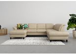 Wohnlandschaft SIT & MORE "Maggiore U-Form", beige, B:312cm T:224cm, 100% Polyester, Sofas, Wohnlandschaft, wahlweise mit Kopfteilverstellung, Schlaffunktion und Stauraum