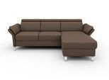 Ecksofa SIT & MORE "Vincenzo L-Form", braun, B:252cm H:84cm T:165cm, Sofas, Ecksofa, inklusive Kopfteilverstellung, optional Schlaffunktion & Bettkasten