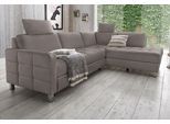Ecksofa SIT & MORE "Pablo L-Form", grau (elefant), B:233cm H:78cm T:196cm, Struktur fein (100% Polyester);Struktur (100% Polyester), Sofas, Ecksofa, wahlweise mit Schlaffunktion