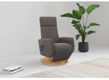 TV-Sessel OTTO HOME "Rochelle, inkl. Kopfteilverstellung & 360 Drehfunktion", grau (fango), B:71cm H:110cm T:82cm, 100% Polyester, Sessel, TV-Sessel, TV-Sessel mit Drehfunktion 360 Grad