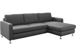 Ecksofa DIE PLANBAR "MP-IN19027 L-Form", grau (anthrazit), B:265cm H:82cm T:172cm, 100% Polyester, Sofas, Ecksofa, wahlweise mit Schlaffunktion, frei im Raum stellbar