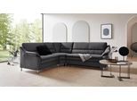 Ecksofa OTTO HOME "Cardoso L-Form", grau (anthrazit), B:260cm H:90cm T:230cm, Luxus-Microfaser ALTARA NUBUCK (100% Polyester);Luxus-Microfaser weich (90% Polyester, 10% Polyamid);Struktur (52%Polyester, 35% Acryl, 13%Cotton);Luxus-Microfaser Lederoptik (100% Polyester), Sofas, Ecksofa, mit Trapezecke für mehr Sitzkomfort, wahlweise auch mit Schlaffunktion