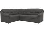 Ecksofa OTTO HOME "Nyborrg 234 x 185 cm, auch mit Schlaffunktion, formschön & stabil", grau (dunkelgrau), B:234cm H:84cm T:185cm, 100% Polyester, Sofas, Ecksofa, Wahlweise mit Bettfunktion, L-Form, moderne Steppung