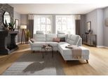 Ecksofa OTTO HOME "Westerland L-Form", silber, B:238cm H:90cm T:213cm, 98% Polyester 2% Polyamid, Sofas, Ecksofa, Federkern-Polsterung, wahlweise mit Schlaffunktion, Bettkasten