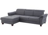 Ecksofa OTTO HOME "Solvei L-Form", grau, B:255cm H:104cm T:185cm, Struktur (100% Polyester);Luxus-Microfaser Lederoptik (100% Polyester);Luxus-Microfaser ALTARA NUBUCK (100% Polyester), Sofas, Ecksofa, mit Recamierenabschluß und Sitztiefenverstellung