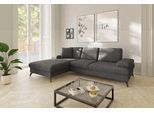 Ecksofa SIT & MORE "Morris Jubi L-Form, B: 247 cm", grau, B:247cm H:83cm T:171cm, 100% Polyester, Sofas, Ecksofa, mit Armteilfunktion & 1 Zierkissen, optional Schlaffunktion